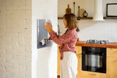 Magnetisch glazen memobord voor aan de muur ontwerp stuk taart