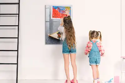Magnetisch glazen memobord voor aan de muur ontwerp stuk taart