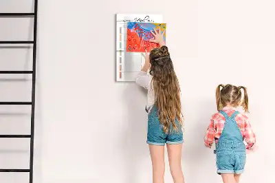 Magnetisch glazen memobord voor aan de muur wekelijks maaltijdplan