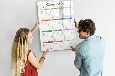 Glazen magneetbord met print uitvoering boodschappenlijst