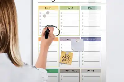 Glazen magneetbord met print uitvoering boodschappenlijst