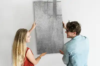 Glazen magneetbord met decoratieve print licht beton