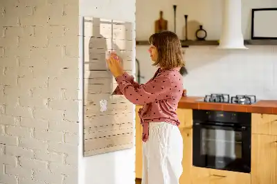 Magnetisch memobord van glas voor aan de muur