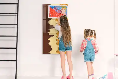 Glazen magneetbord met decoratieve print van ijs met topping