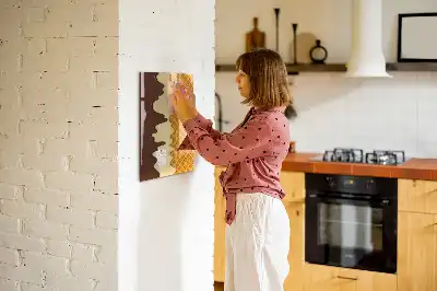 Glazen magneetbord met decoratieve print van ijs met topping