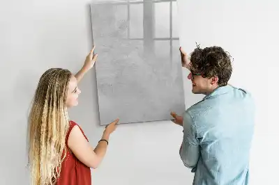 Magnetisch memobord van glas in de kleur licht beton