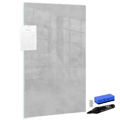 Magnetisch memobord van glas in de kleur licht beton