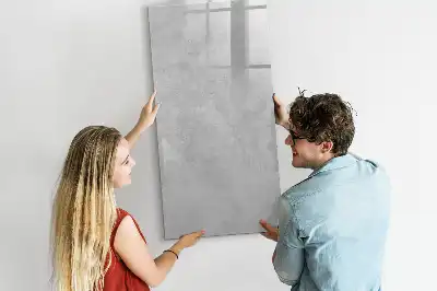Magnetisch memobord van glas in de kleur licht beton