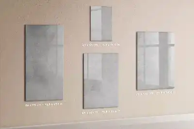 Magnetisch memobord van glas in de kleur licht beton
