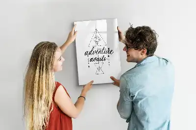 Glazen magneetbord met decoratieve print met Avontuur thema