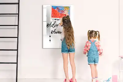 Magnetisch memobord van glas ontwerp Avontuur voor aan de muur