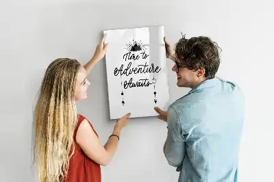 Magnetisch memobord van glas ontwerp Avontuur voor aan de muur