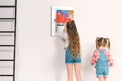 Magnetisch memobord van glas ontwerp Avontuur voor aan de muur