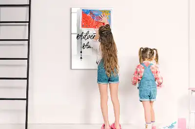 Magnetisch memobord van glas ontwerp Avontuur voor aan de muur
