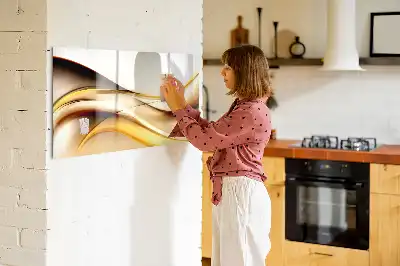 Magnetisch glazen schrijfbord met abstracte golfvormen