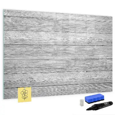 Magnetisch glazen memobord met houten panelen voor notities en foto's
