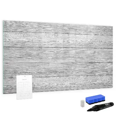 Magnetisch glazen memobord met houten panelen voor notities en foto's