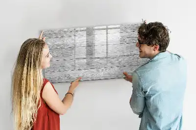 Magnetisch glazen memobord met houten panelen voor notities en foto's