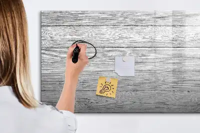 Magnetisch glazen memobord met houten panelen voor notities en foto's