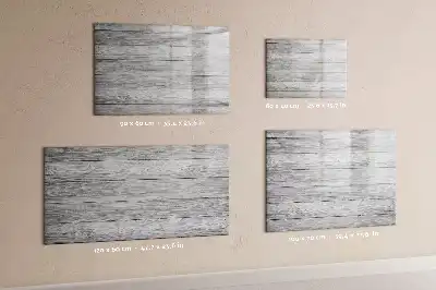 Magnetisch glazen memobord met houten panelen voor notities en foto's