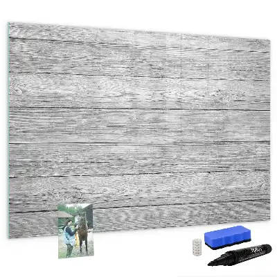 Magnetisch glazen memobord met houten panelen voor notities en foto's