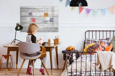 Magnetisch glazen memobord met houten panelen voor notities en foto's