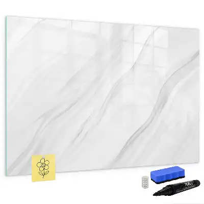 Beschrijfbaar magneetbord van glas met marmerlook design