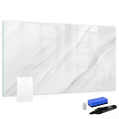 Beschrijfbaar magneetbord van glas met marmerlook design