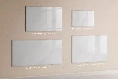 Beschrijfbaar magneetbord van glas met marmerlook design