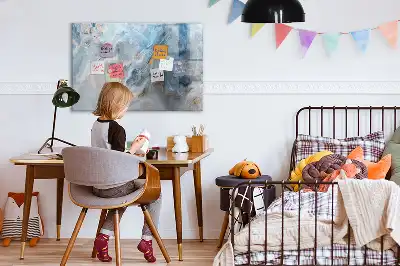 Beschrijfbaar glazen magneetbord met marmerpatroon design
