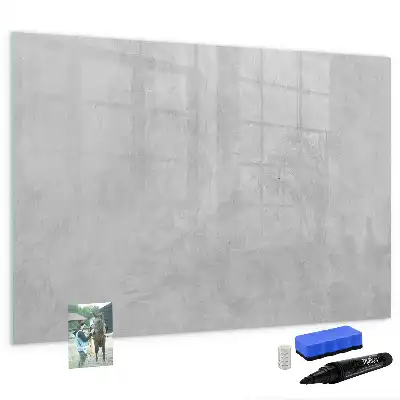 Magnetisch glazen schrijfbord voor notities en foto's met stenen muur print