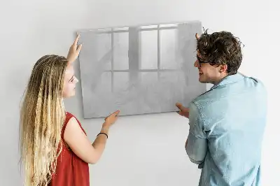 Magnetisch glazen schrijfbord voor notities en foto's met stenen muur print