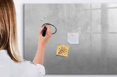 Magnetisch glazen schrijfbord voor notities en foto's met stenen muur print