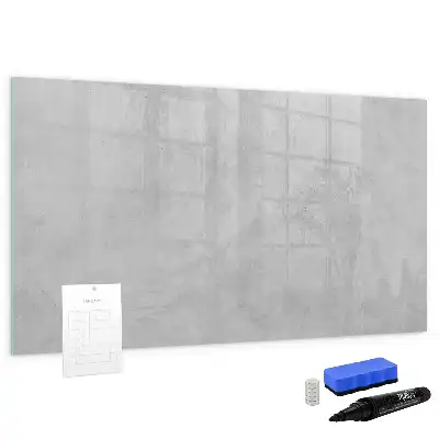 Magnetisch glazen schrijfbord voor notities en foto's met stenen muur print