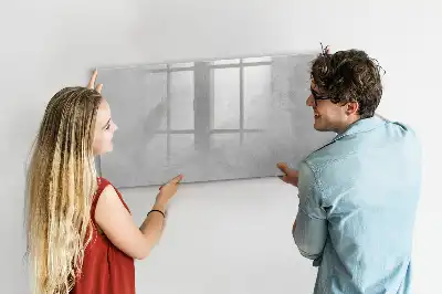 Magnetisch glazen schrijfbord voor notities en foto's met stenen muur print