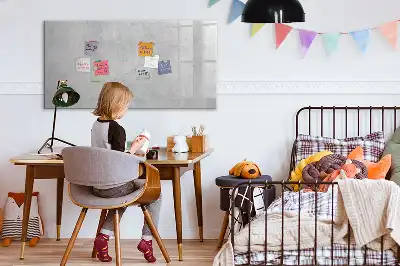 Magnetisch glazen schrijfbord voor notities en foto's met stenen muur print
