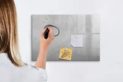 Magnetisch glazen schrijfbord voor notities en foto's met stenen muur print