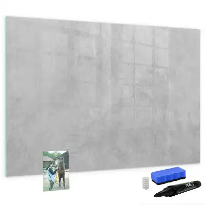 Magnetisch glazen schrijfbord voor notities en foto's met stenen muur print