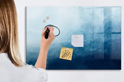 Magnetisch glazen schrijfbord met water abstractie print