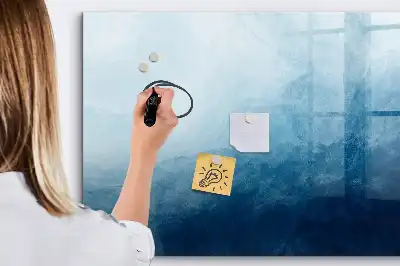 Magnetisch glazen schrijfbord met water abstractie print