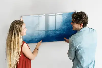 Magnetisch glazen schrijfbord met water abstractie print