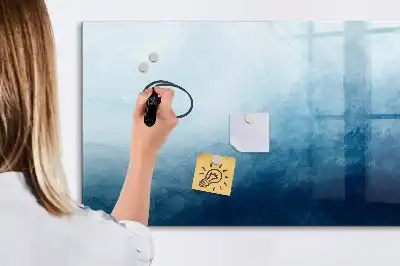 Magnetisch glazen schrijfbord met water abstractie print