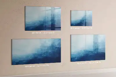 Magnetisch glazen schrijfbord met water abstractie print
