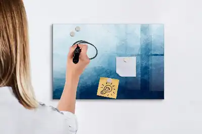 Magnetisch glazen schrijfbord met water abstractie print