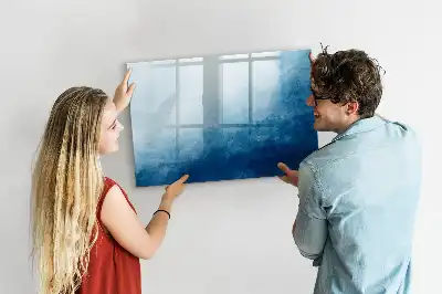 Magnetisch glazen schrijfbord met water abstractie print