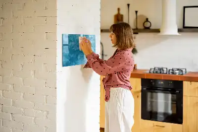 Magnetisch glazen schrijfbord voor notities en foto's in de kleur zeewater