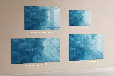 Magnetisch glazen schrijfbord voor notities en foto's in de kleur zeewater