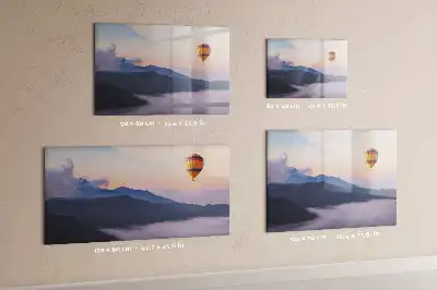 Beschrijfbaar glazen magneetbord met landschapsontwerp