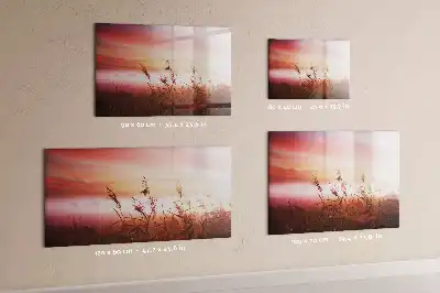 Beschrijfbaar glazen magneetbord met design Mistige ochtend