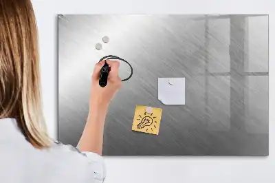 Beschrijfbaar glazen magneetbord met metalen wandmontage